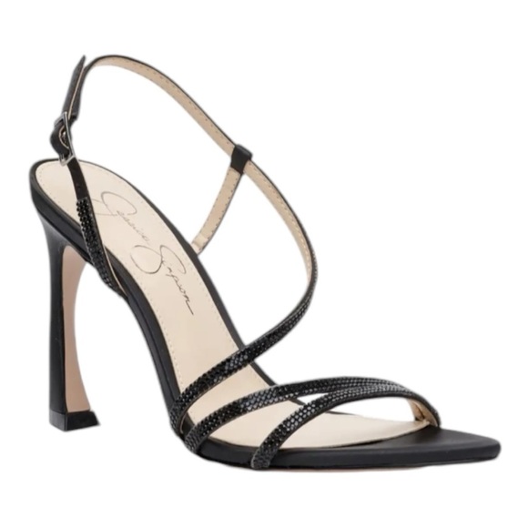 Jessica Simpson Women's Black Slingback Stiletto Heel Pyine Dress Sandals Size 7 - Picture 1 of 8